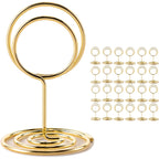 Hoewina 26Pcs Table Number Holders, Place Card Holder, Wire Picture Holder, Small Size Table Card Holders, Photo Holder for Centerpieces, Wedding Reception, Party, Birthday (Gold)