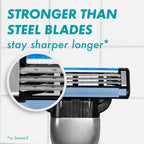 Gillette Mach3 Razor Refills for Men, 4 Razor Blade Refills