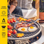 Lodge Round Seasoned Cast Iron Griddle 10.5 Inches - Round-Shaped, Pre-Seasoned Iron Griddle Pan - Non-Toxic, Pfas-Free Cookware - Compatible With Stovetop, Oven, Grill, Or Campfire