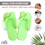 12 Pairs Eva Disposable Pedicure Slippers Anti-Slip Party Pack ZMOI Collection