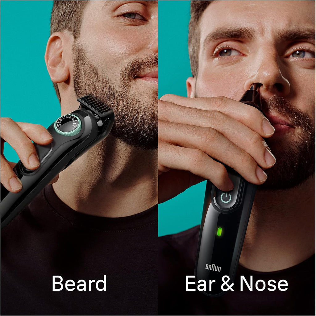 Braun All-In-One Style Kit Series 3 3450, 5-in-1 Trimmer for Men with Beard Trimmer, Ear & Nose Trimmer, Hair Clippers & More, Ultra-Sharp Blade, 40 Length Settings and Washable