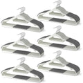 60 Pack Heavy Duty Plastic Hangers, Non Slip Clothes Hangers With Rubber Pads And 360° Hook - Thin Space Saving Hanger, Closet Organizer For Shirt, Pants, Suit, Skirt,Coat - Gray