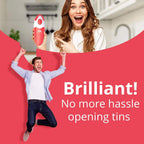 Kitchen Mama Auto Electric Can Opener, Red | Automatic, Hands Free, Smooth Edge, Food-Safe, Battery Operated