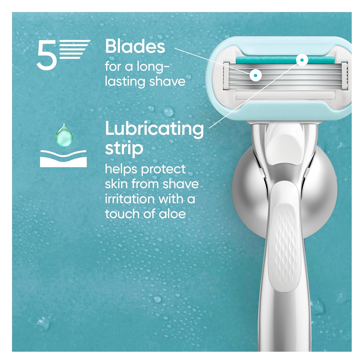 Venus Deluxe Smooth Sensitive Women's Razor Blade Refills, 4 Count, Holiday Gifts for Women