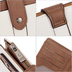 CLUCI Wallet for Women Leather Slim Womens Wallet Bifold Multi Card Holder Organizer Designer with Removable ID Window