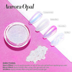 Born Pretty Chrome Nail Powder Auroras Nail Powder Mermaid Pearl Powder Glitter Dust Kit for Gel Polish Nail Art Decoration