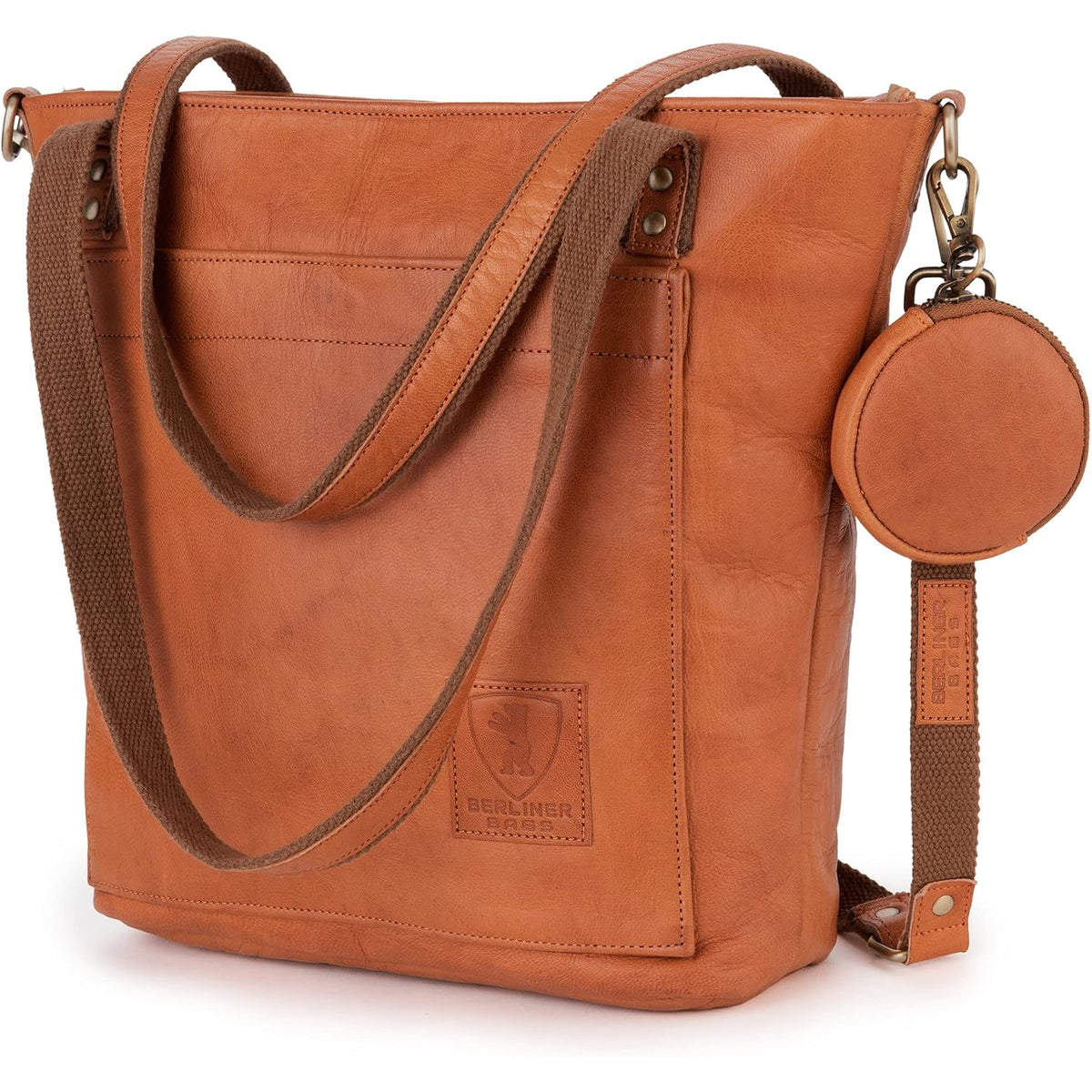 Berliner Bags Vintage Genuine Leather Tote Bag Verona, Handbag, Large Shopper, Work Bag For Women