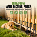 20Ft(L) X 13Inch(H) Animal Barrier Fence - 14 Pack Garden Fence Animal Barrier Garden Border Rustproof Metal No Dig Fence Panels For Dog Rabbit Defense Bottom Blocker For Outdoor Yard Patio