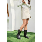 Women'S Mid Calf Rain Boots Waterproof Fashion Garden Shoes Anti-Slipping Rainboots For Women Comfortable Insole Light Rain Shoes