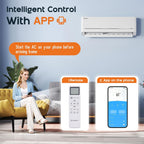 Albott 12,000 Btu Mini Split Air Conditioner And Heater Seer2 18, 115V | Inverter Energy-Efficient Ac With Self-Cleaning, Remote And App Control, Easy Installation, Cools Up To 750 Sq.Ft.