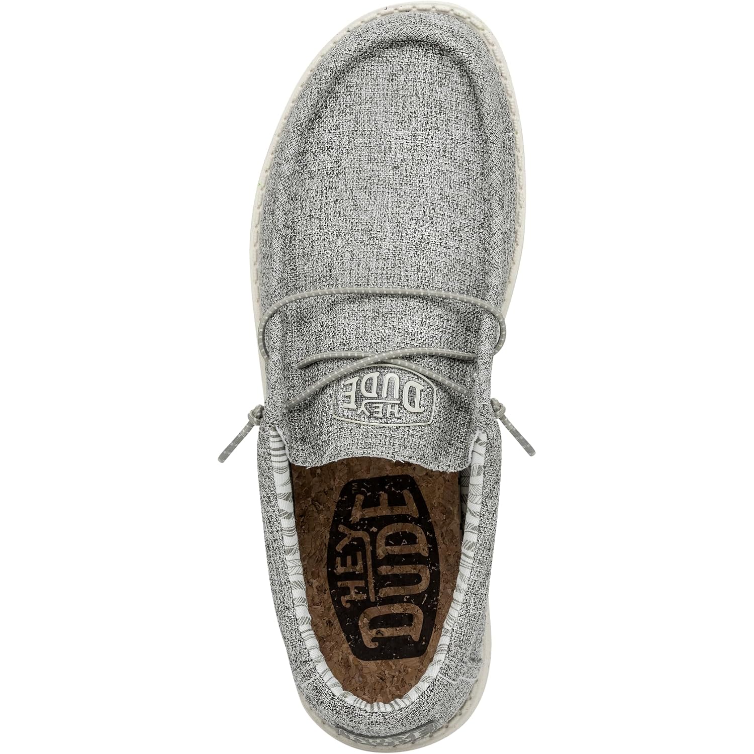 Heydude Men'S Wally Blend Linen Slip On Loafer, Linen Iron Size 10 | Lightweight Casual Shoe With Easy On Elastic Laces