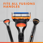 Gillette Fusion5 Power 5-Blade Razor Blade Refills for Men with Precision Trimmer, 10 Count