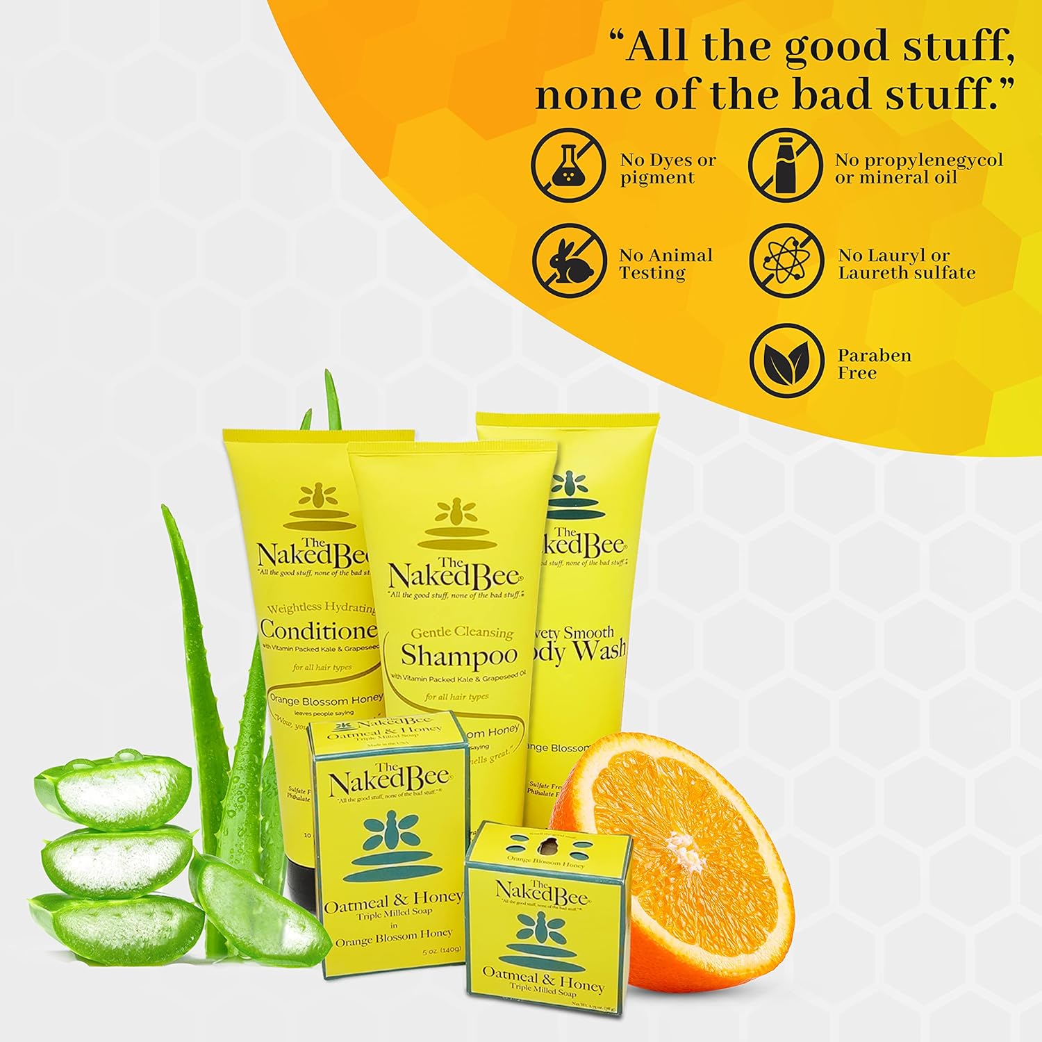 The Naked Bee Orange Blossom Honey Hand Cream (3.25 oz) Intensive Nourishing Cream for Smoother and Softer Hand - Deep Moisture and Repair for Dry Skin