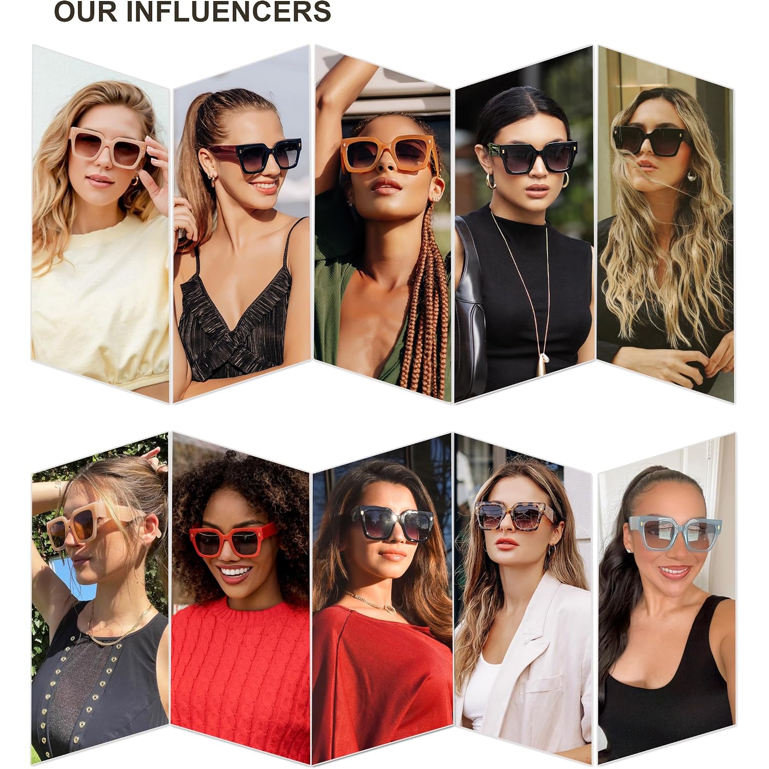 Sojos Vintage Oversized Square Sunglasses For Women,Retro Womens Luxury Big Large Sun Glasses Uv400 Sj2194