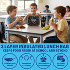 Get Trend Monster Jam Boys Backpack 4 Piece Set | 18 Inch Bookbag With Insulated Lunch Bag, Zipped Pencil Case & Bpa-Free Water Bottle, Back To School Gifts For Kids