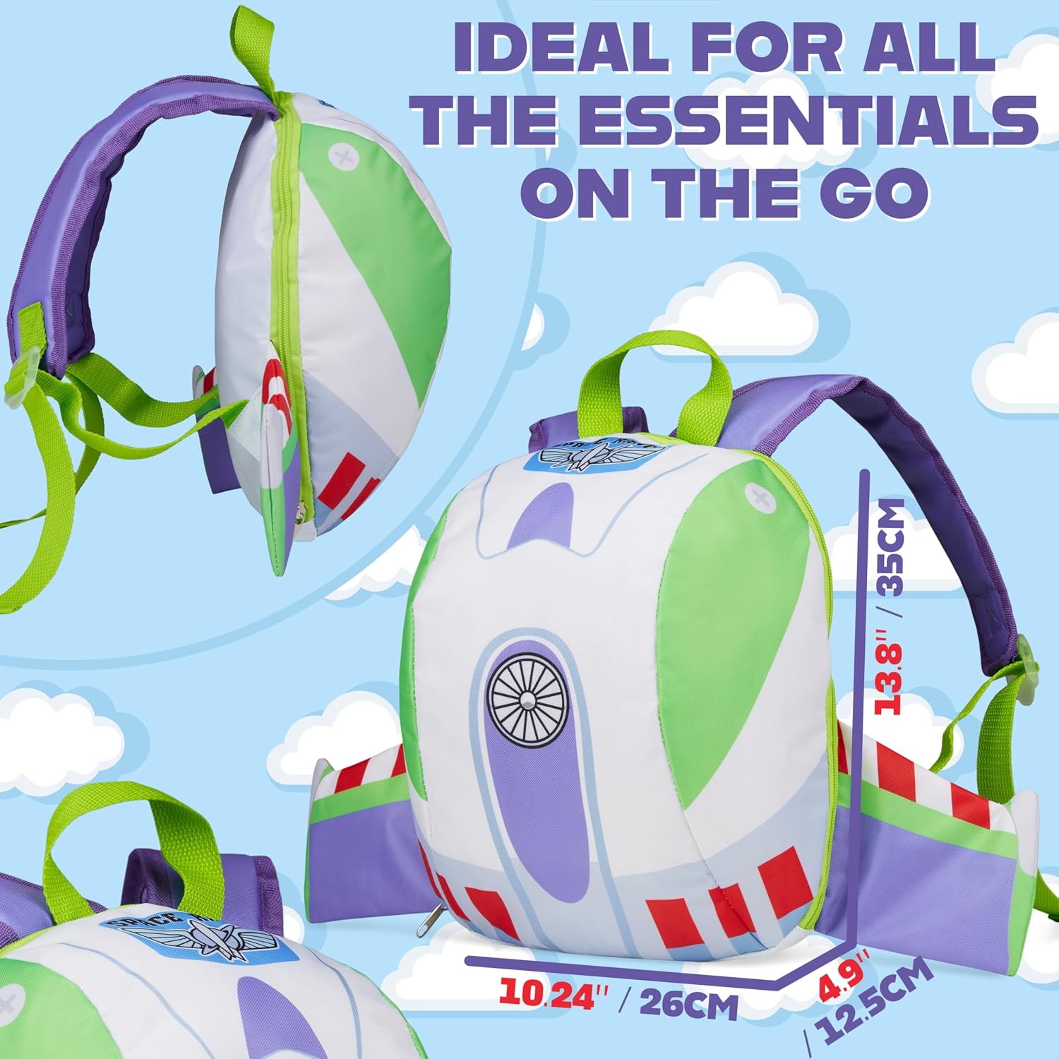 Disney Toy Story Backpack For Boys Girls Toddlers Buzz Lightyear 3D Wings Rucksack For School Supplies Travel Gifts For Kids