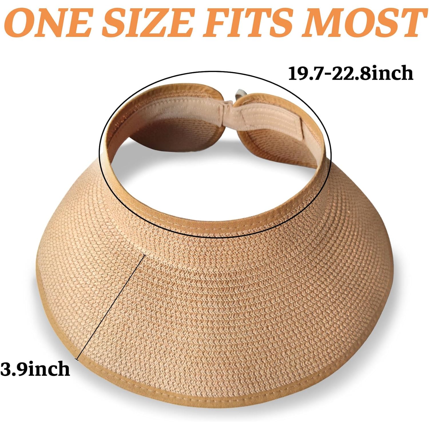 Sun Visor Hats for Women Straw Wide Brim Ponytail Beach Hat Packable Foldable UV Protection Travel Hats