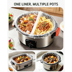 Syntus 30 Count Slow Cooker Liners, Large Size 13" X 21" Fits 3-8 Quart Pots Bpa-Free Disposable Cooking Bags Suitable For Oval & Round & Retangular Slow Cookers