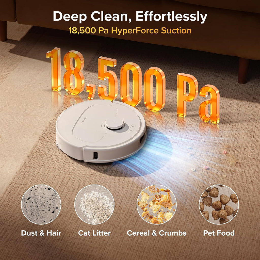 Roborock 2026 New Qrevo S Pro Robot Vacuum And Mop, 18,500Pa Suction | Multifunctional Dock With 167℉ Mop Self-Cleaning, Smart Obstacle Avoidance, Anti-Tangle Brush, Liftable Spinning Mop, White