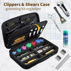 Barber Clippers Briefcase, 17-Inch Hair Cutting Supplies Bag | For Groomer, Trimmer Razor Storage Case For Men, Pet Grooming Kits Organizer For Ufree/For Wahl/For Andis - Black