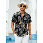 Hawaiian Shirt For Men Casual Summer Short Sleeve Beach Vacation Aloha Hawaii Button Down Shirt Holiday