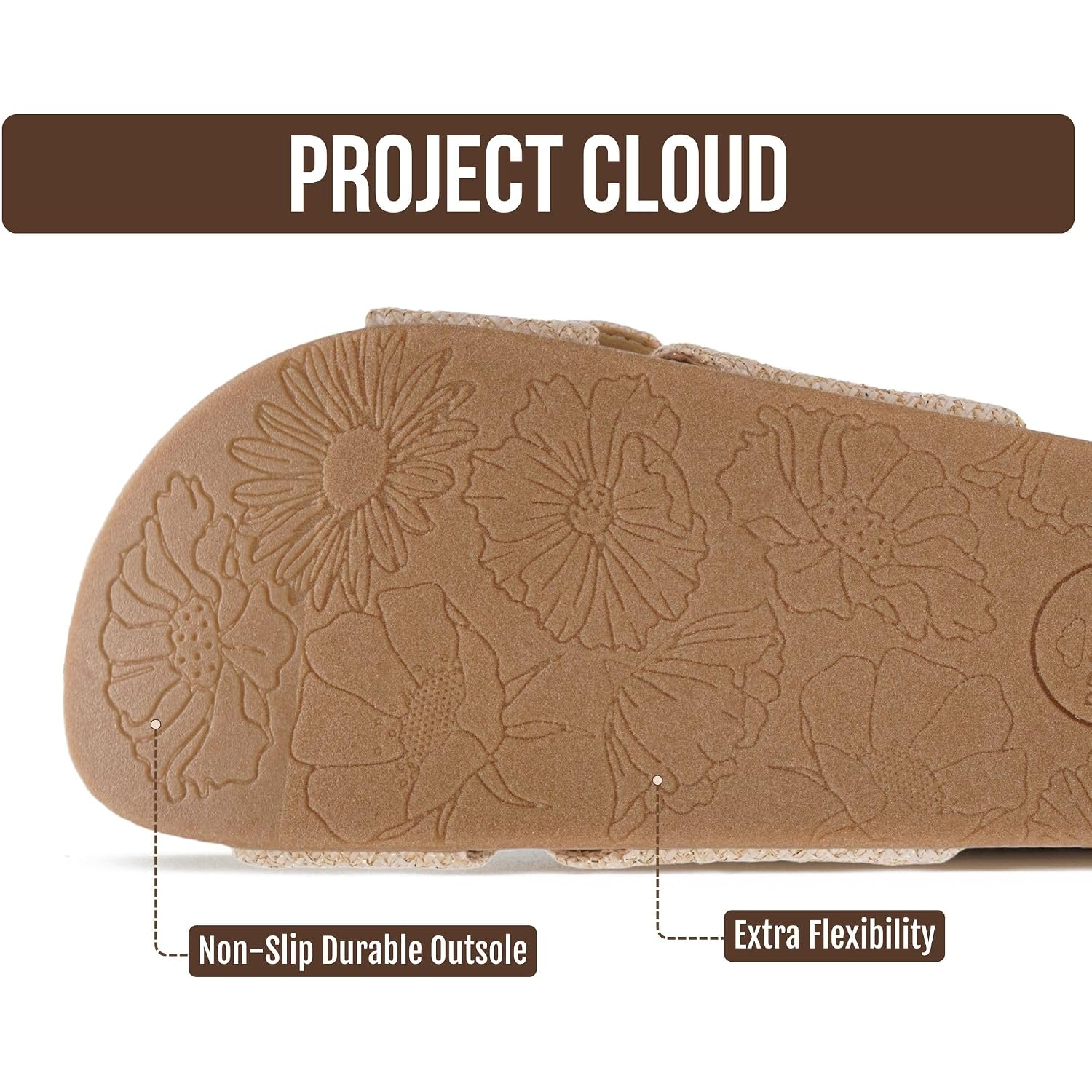 Project Cloud Womens Sandals - Adjustable Buckle Sandals For Women 2026 With Plush Insole - Lightweight & Non Slip Slides For Women Footwear