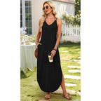 Wiholl Summer Dresses For Women 2026 Maxi Dress Boho Halter Dress Sundresses Beach Vacation Clothes Travel Outfits