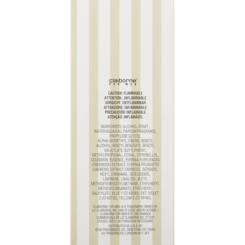 Liz Claiborne Men's Cologne, Eau de Cologne Spray, Daytime Scent, Claiborne for Men, 3.4 Fl Oz