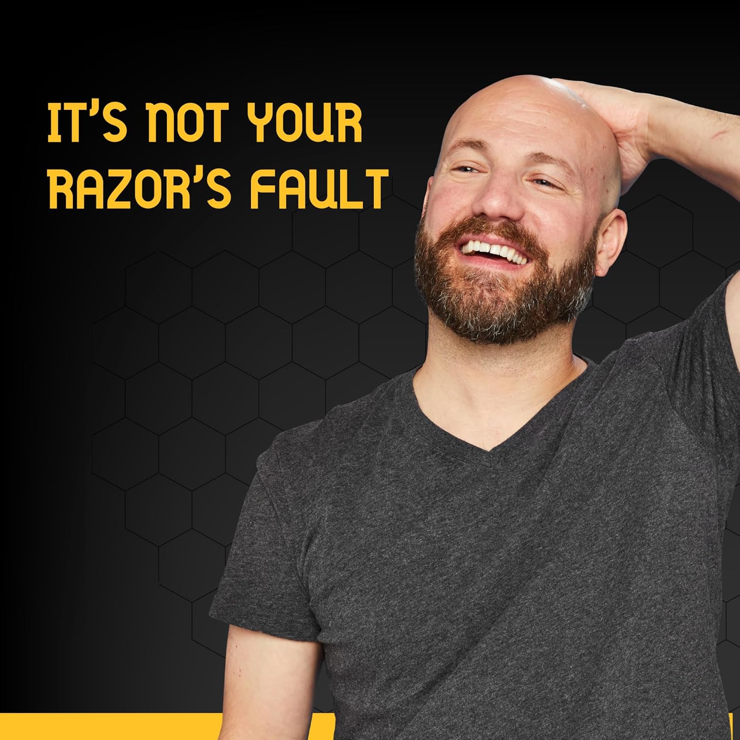 Bee Bald SHAVE Premium Shaving Cream Goes On Light & Slick That's Incredibly Smooth & Quick For Both Face And Head, 6 Fl Oz