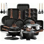 Pots and Pans Set Non Stick, 31 Piece Kitchen Induction Cookware & Bakeware Set, Nonstick Kitchen Cooking Pans Set with Frying Pans Set Grill Pan Saucepan Baking Sheet & Utensils, PFOA Free