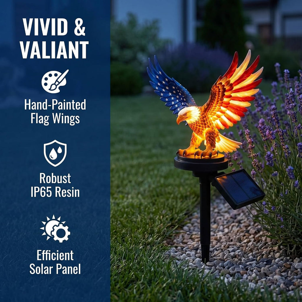 Solar Eagle Garden Light, 250Th Anniversary America Eagle Garden Stake For 4Th Of July Decorations Outdoor, Patriotic Solar Eagle Garden Stake For Independence Day, Memorial Day Yard Lawn Decor