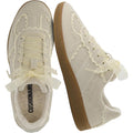 Cushionaire Belinda Women’S Lace Detail Casual Sneakers – Elegant Ribbon Lace-Up Shoes With Memory Foam