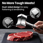 Gourmet Easy Classic Meat Tenderizer Tool, Non-Slip Grip Lifetime Replace | Dual-Sided Heavy-Duty Design For Effortless Tenderizing Of Steak, Poultry And Chicken, Dishwasher Safe, Lifetime Replacement
