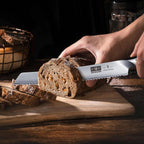 Hoshanho Bread Knife 10 Inch, Japanese High Carbon Stainless Steel Serrated Bread Knives, Professional Bread Cutting Knife For Homemade Bread