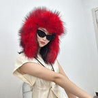 Y2K Faux Fur Russian Hat, Soft, Warm Winter Trapper Hat with Earmuffs for Men and Women