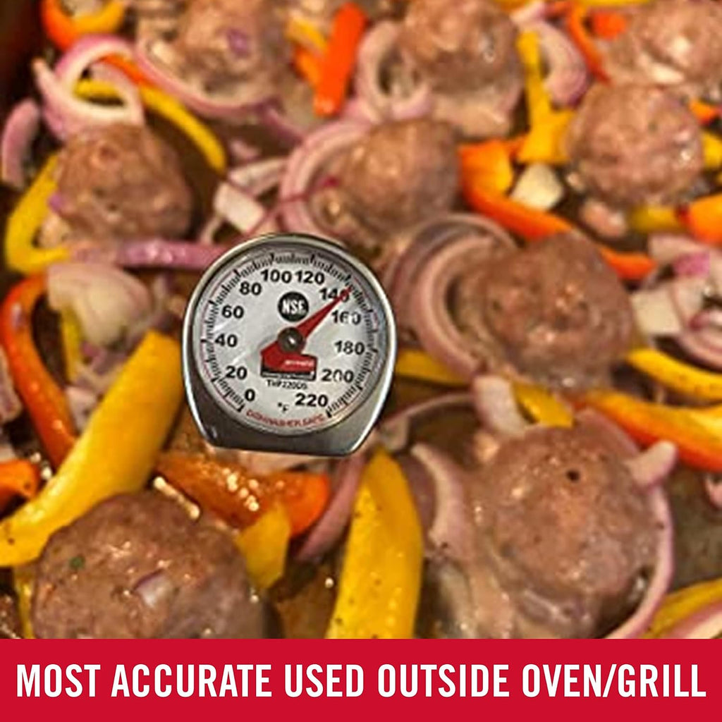 Rubbermaid Commercial Products Food/Meat Instant Read Thermometer, Pocket Size, Dishwasher Safe, Red, For Meat/Food Cooking And Grilling/Oven