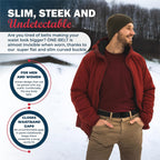 ONE-BELT No Show Invisible Elastic Belts for Women & Men 1.30" inch adjustable Non Slip Zero Bulk. Designed in USA.