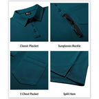 Scodi 7 Pack Polo Shirts For Men With Pocket Moisture Wicking Golf Polo Shirt Short Sleeve Outdoor Work Tactical Tshirt