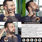 Beard Trimming Guide Tool, 3Pcs Neckline Shaping Goatee Mustache Grooming Facial Hair Styling Template Face Hair Ruler Combs
