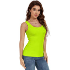AUHEGN Tank Top for Women Summer Sleeveless Scoop Neck Ribbed Workout Tank Tops Slim Fitted Basic Cami Tee Shirts