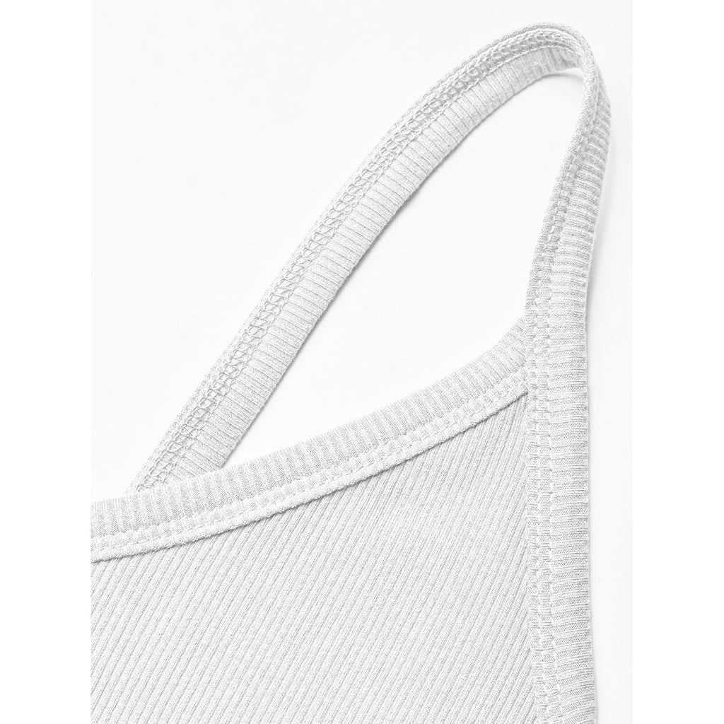 Tank Tops for Women Spaghetti Strap Ribbed Camisole Tops 2026 Slim Fitted V-Neck Soft Basic Layering Shirts