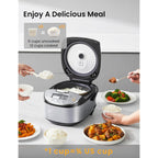 Comfee' Rice Cooker 12 Cups Cooked/6 Cups Uncooked, Portable Non-Stick Rice Maker, Japanese Rice Cooker With Fuzzy Logic Technology, 24-Hour Timer Delay, 11 Presets, Steamer, Fast Cooker, Grain Cooker, Black