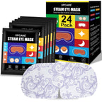 24 Pack Steam Eye Masks For Dry Eyes, Self Heated Steam Warm Eye Mask, Disposable Heated Eye Mask For Dark Circles, Puffy Eyes, Relief Stress Eye Fatigue (Unscented)