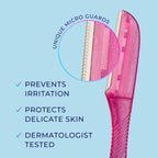 Schick Hydro Silk Touch-Up Dermaplane Razor with Precision Cover, 3ct | Dermaplaning Tool for Face, Facial Razor for Women, Eyebrow Razor, Peach Fuzz Remover
