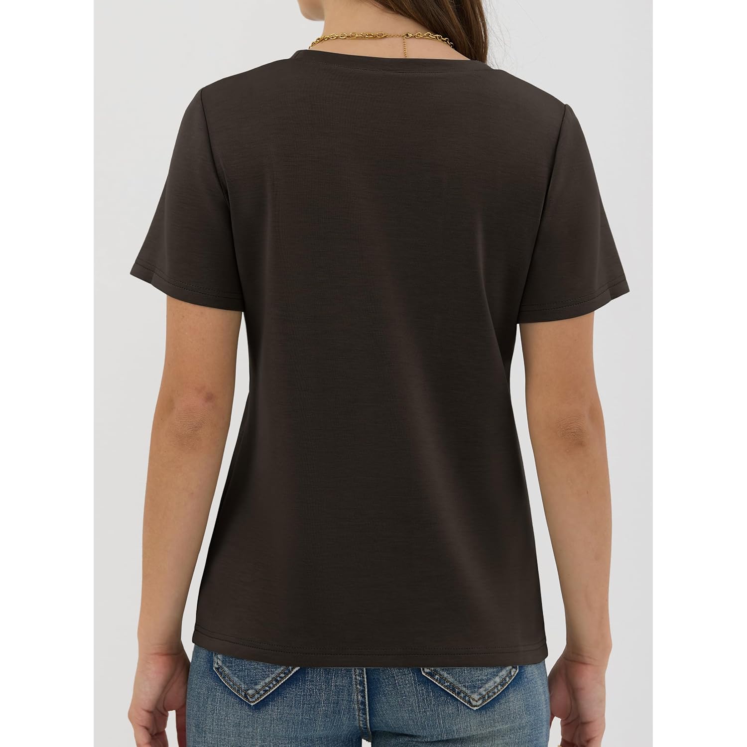 Women Short Sleeve Tops Summer Basic Tee Wrinkle-Free Trendy Cute T Shirts 2026 Spring Business Casual Outfits