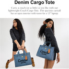 Coach Cargo Tote Bag with Bow Print