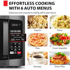 TOSHIBA ML-EM09PA(BS) Small Microwave Oven with 6 Auto Menus, Mute Function, LED Lighting Countertop Microwave Perfect for Kitchen, 0.9 Cu Ft, 10.6 Inch Removable Turntable, 900W Black Stainless Steel