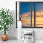Lezifu Portable Air Conditioner Kit With Hose, Adjustable Window Seal With 5.9 Inch Diameter 59" Length Hose For Vertical/Horizontal Window