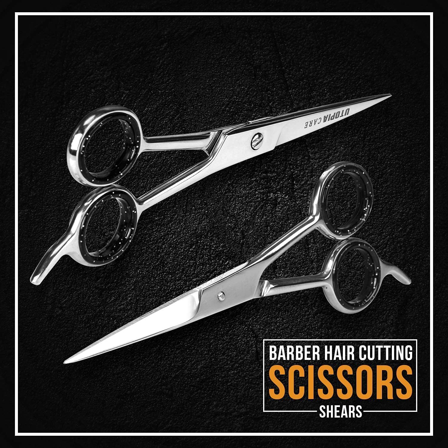 Utopia Care Hair Cutting And Professional Hairdressing Scissors 6.5 Inch, Premium Stainless Steel Shears With Smooth Razor And Sharp Edge Blades For Salons, Men, Women And Kids, Silver