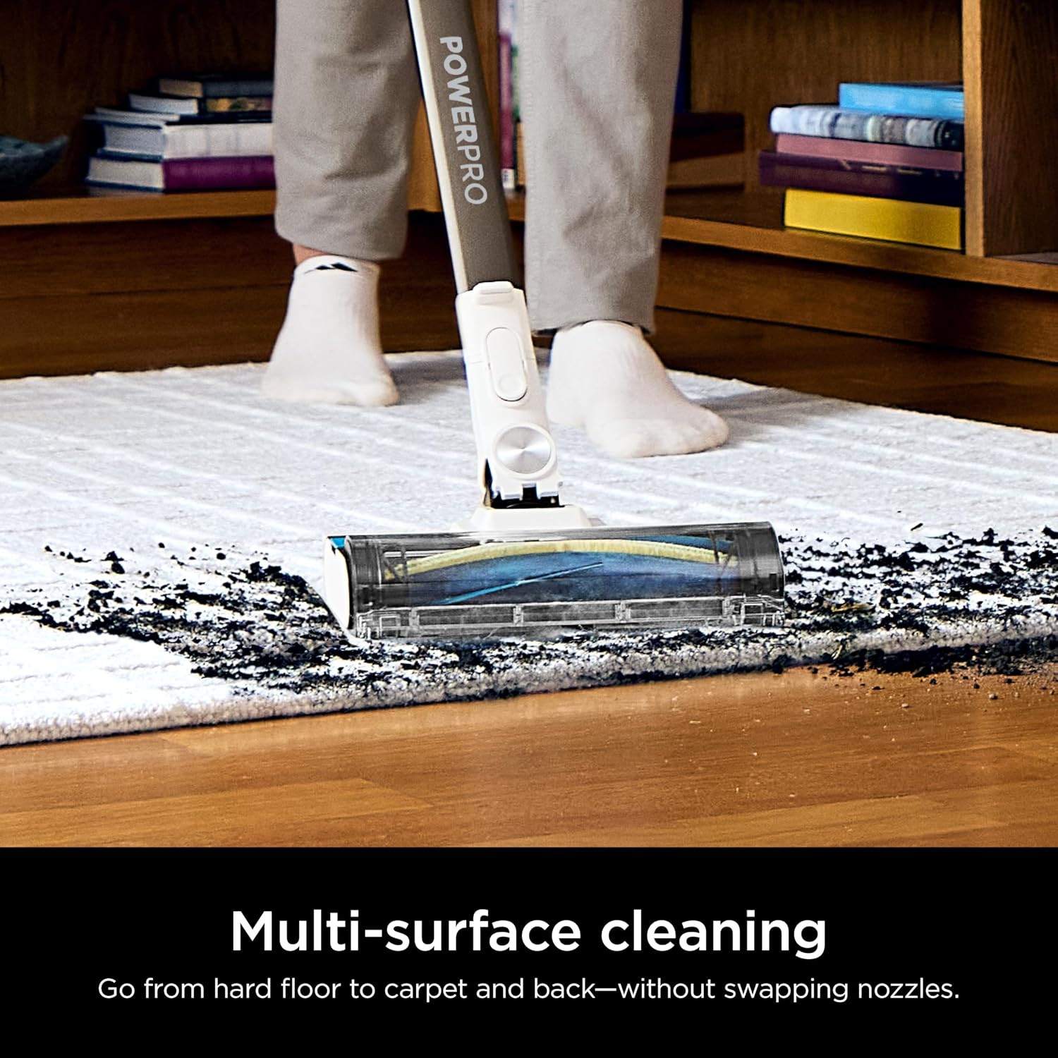 Shark Powerpro Flex Reveal Plus Cordless Vacuum, Floordetect & Dirt-Reveal Technology, Hepa Filter, For Carpets & Hard Floors, Up To 50-Minute Runtime, Powerful Pet Hair Pickup, Java, Iz382H